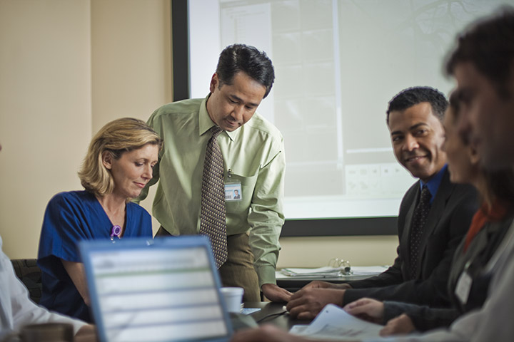 Doctors in conversation